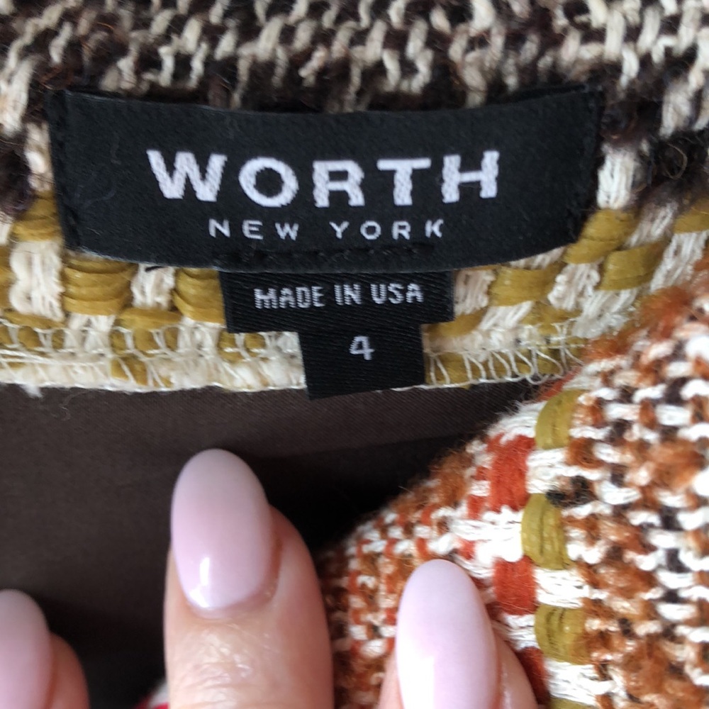 NWT • WORTH NEW YORK $598 Fringed Blanket Stripe Dress - Picture 3 of 16